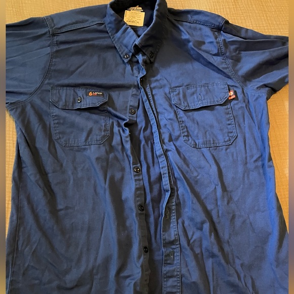 Men’s LAPCO Category 2 fire resistant long sleeve button-up shirt - Picture 4 of 8